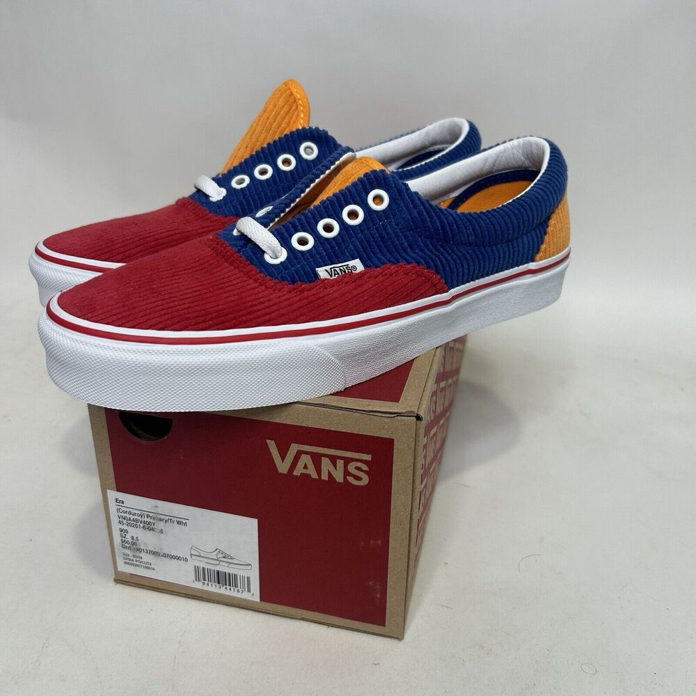 VANS Era Corduroy “Blue Red Yellow” 2024